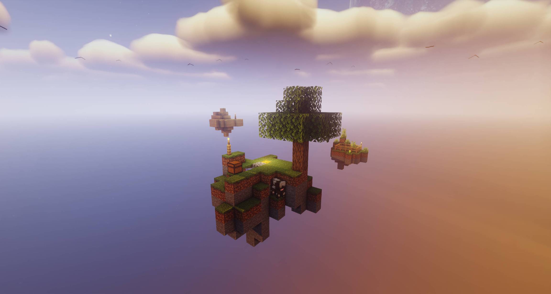 L'île de départ du Skyblock